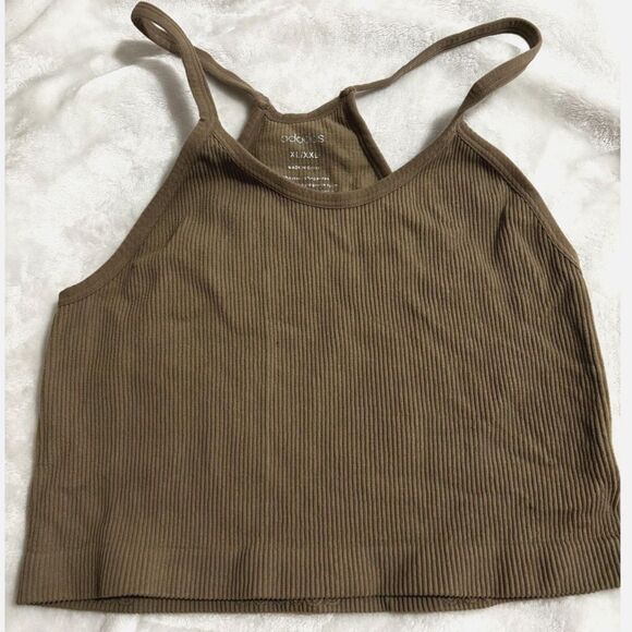 Ododos Other - ODODOS Ribbed Bralette Large Earthy Neutral Seamless Soft Lounge Yoga Athleisure
